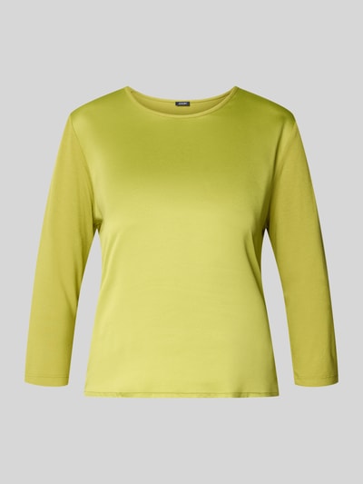 Produktfoto, Longsleeve mit 3/4-Arm Modell 'Tamina' von JOOP!, gelb, Viskose-Elasthan-Mix, Regular-Fit, Rundhalsausschnitt, Rückenlänge 54 cm bei Größe 36.