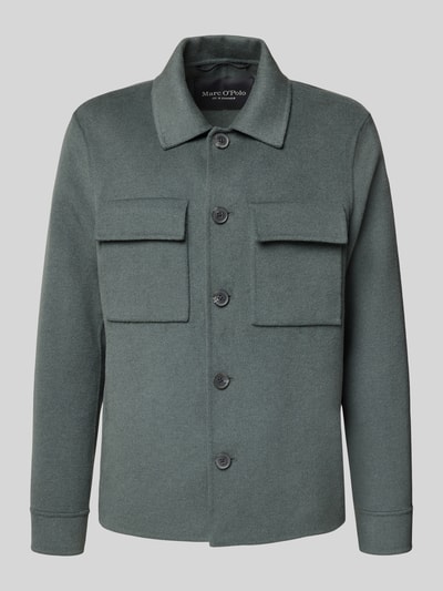 Marc O'Polo Regular Fit Hemdjacke aus Woll-Mix Graphit 2