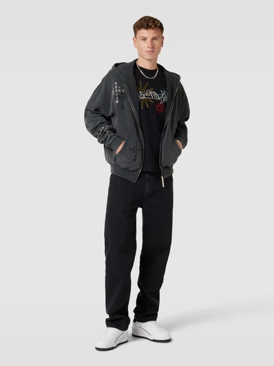 REVIEW Sweatjacke mit Crucifix GRUNGE Stitching Black 1