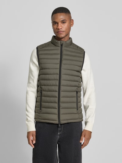 ECOALF Steppweste mit Reißverschlusstaschen Modell 'CARDIFF' Hellgrau 4