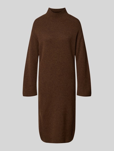 Produktfoto, Knielanges Kleid aus reiner Baumwolle von Christian Berg Woman in Braun, Strick-Optik, Regular Fit, langärmlig, neutrale Struktur