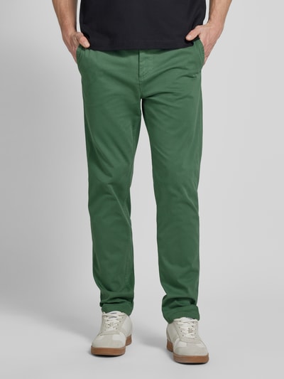 BOSS Orange Tapered fit chino met riemlussen Groen - 4