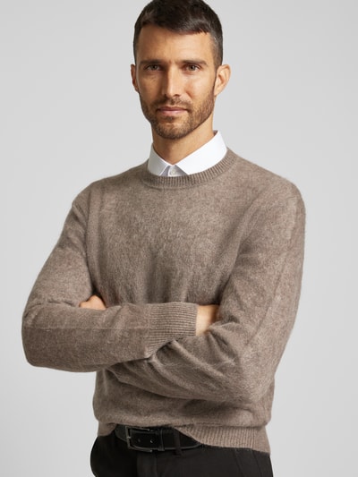 BOSS Gebreide pullover met ronde hals, model 'ESCRITO' Beige - 3