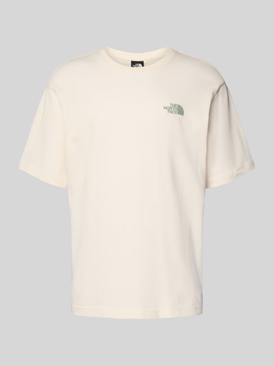 The North Face T-shirt z detalem z logo Złamany biały 2