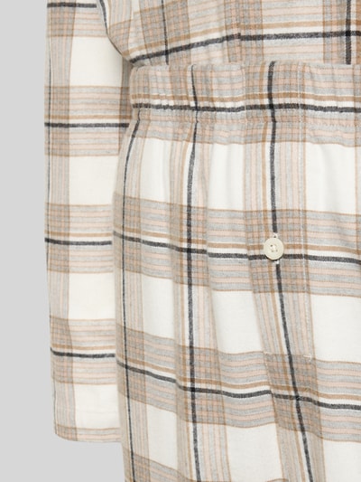 BOSS Regular fit pyjama van katoenmix, model 'HOLIDAY' Offwhite - 2