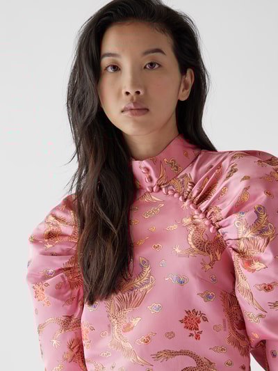 ROTATE BIRGER CHRISTENSEN Minikleid mit Allover-Muster Rosa 3