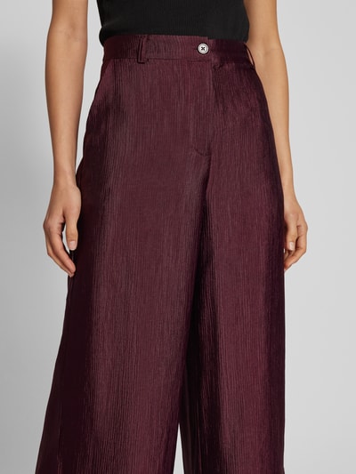 Vero Moda Relaxed Fit Weite Hose aus fließendem Viskose-Mix Modell 'RAQUEL' Bordeaux 3