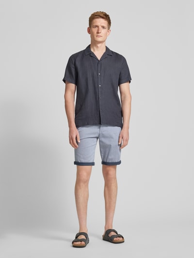 Tom Tailor Slim Fit Chino-Shorts mit Gürtel Blau 1