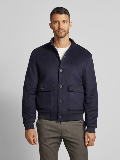 Profuomo Jas met opstaande kraag Marineblauw - 4