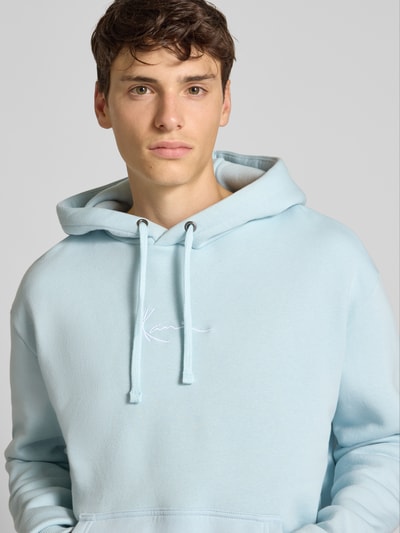 KARL KANI Bluza z kapturem z wyhaftowanym logo Jasnoniebieski 3