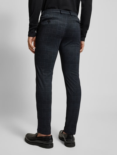 bugatti Slim fit stoffen broek met tunnelkoord Middengrijs - 5