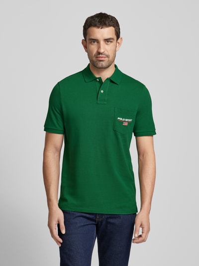 Polo Sport Koszulka polo o kroju classic fit z kieszenią na piersi Zielony 4