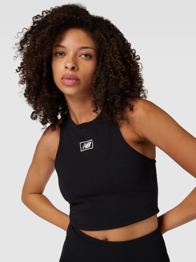 New Balance Crop Top mit Logo-Print Black 3