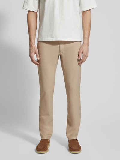 Brax Spodnie o kroju slim fit z wpuszczanymi kieszeniami model 'Chuck' Beżowy 4
