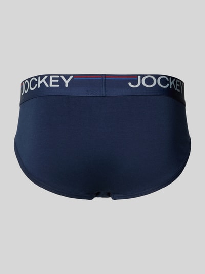 Jockey Slim Fit Briefs mit Logo-Detail im 3er-Pack Marine 3