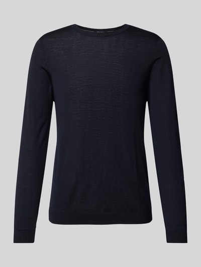 MAERZ Muenchen Gebreide pullover met ribboorden Marineblauw - 1