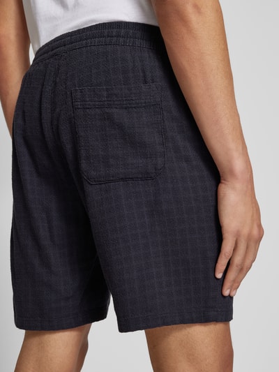 Only & Sons Loose Fit Shorts aus Viskose-Mix mit Leinen-Anteil Modell 'TEL' Marine 3