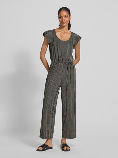 Tom Tailor Denim Relaxed Fit Jumpsuit mit Strukturmuster Black 4