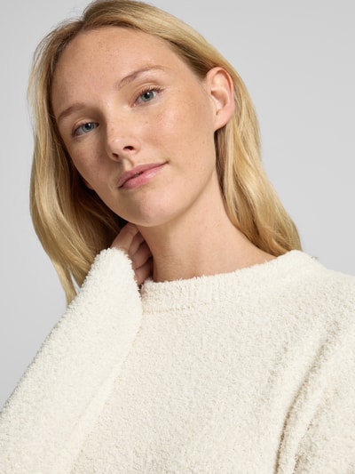 Jake*s Casual Oversized Strickpullover mit gerippten Abschlüssen Ecru 3