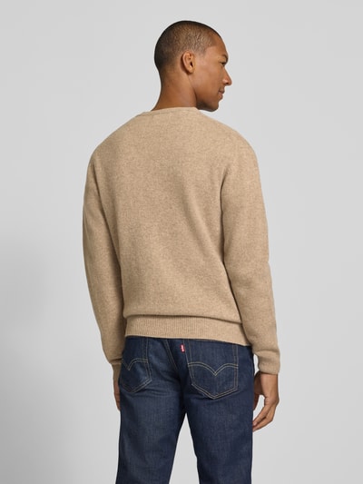 Casual Friday Kardigan z dekoltem w serek model 'KARL' Camel melanż 5