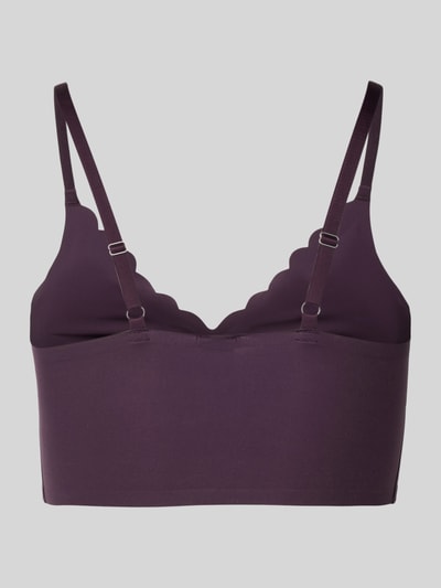 Skiny Bustier mit Wellensaum Aubergine 3