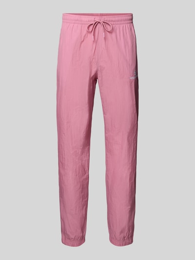Produktfoto, Straight Fit Stoffhose mit Logo-Stitching Modell 'Nayla' von SERGIO TACCHINI in Rosa mit elastischem Bund, Tunnelzug und elastischen Beinabschlüssen, Herren, Anzug-Stoff:, Innenbeinlänge 77 cm bei Größe M