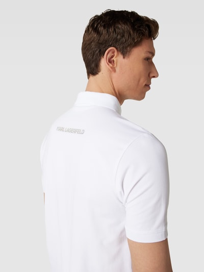 Karl Lagerfeld Poloshirt mit Label-Detail Weiss 3