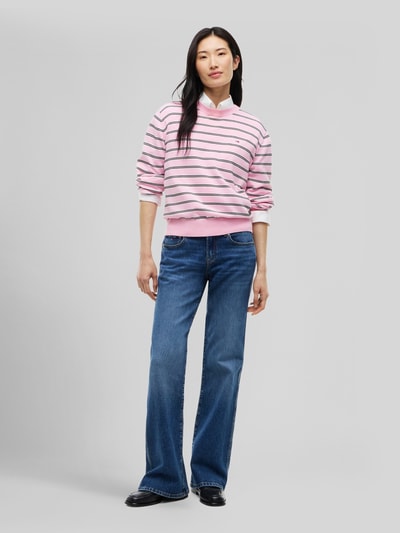 Tommy Jeans Relaxed Fit Pullover aus Baumwoll-Mix Rosa 1