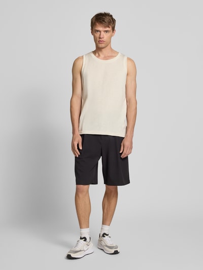 REVIEW Tanktop met ronde hals en labeldetail Ecru - 1