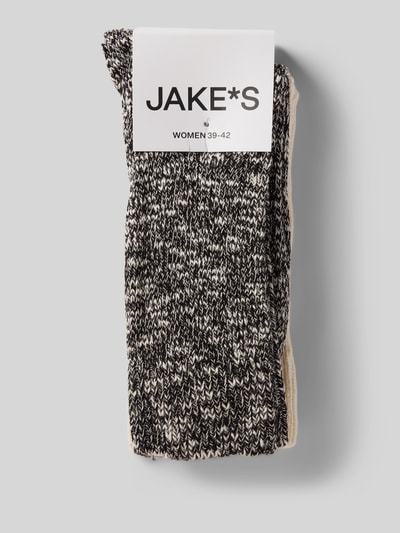 Jake*s Casual Socken in Melange-Optik Black 3