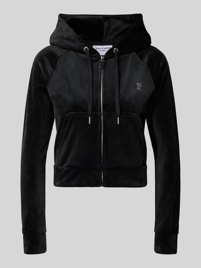 Juicy Couture Sweatjacke mit Samtoptik Modell 'MADISON HOODIE' Black 1