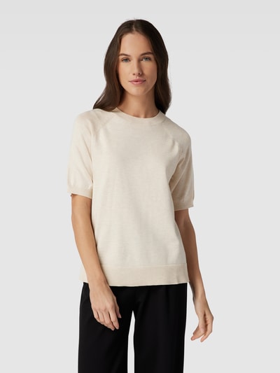 Soft Rebels T-Shirt in Strick-Optik Beige 4