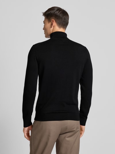 s.Oliver RED LABEL Regular Fit Rollkragenpullover aus Baumwolle mit gerippten Abschlüssen Black 5