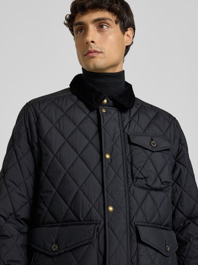 Polo Ralph Lauren Gewatteerd jack met platte kraag, model 'BEATON' Zwart - 3