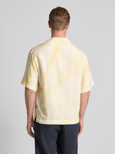 BOSS Orange Relaxed Fit Hemd aus Lyocell-Leinen-Mix Modell 'LAPISY' Gelb 5