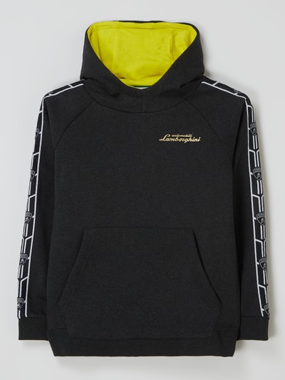 Lamborghini Kidswear Hoodie mit Raglanärmeln Anthrazit 1