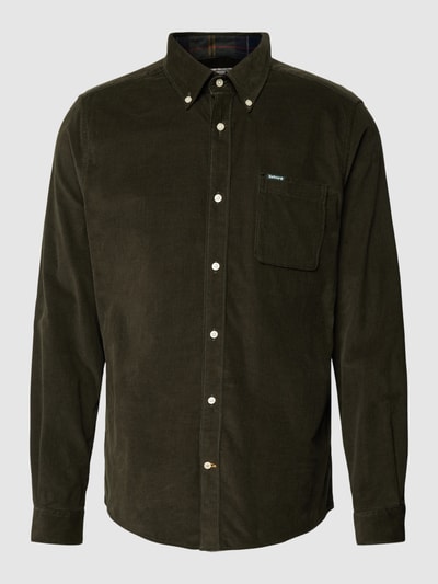 Barbour Koszula sztruksowa z kołnierzykiem typu button down model ‘Ramsey’ Ciemnozielony 2