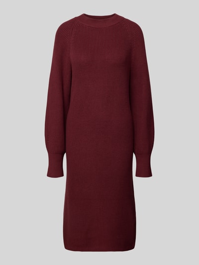 s.Oliver RED LABEL Fließendes Strickkleid aus Baumwoll-Mix Bordeaux 2