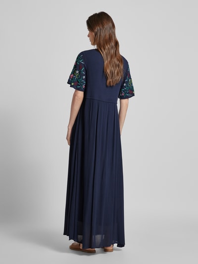 YAS Maxikleid mit floralem Muster Modell 'CHELLA' Marine 5