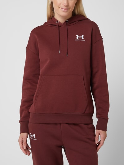 Under Armour Bluza z kapturem z wyhaftowanym logo Bordowy 4