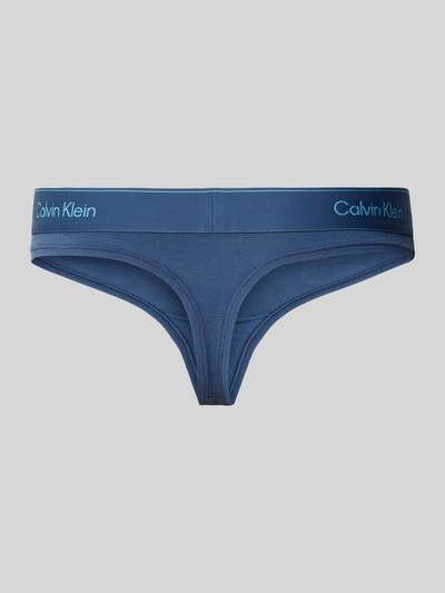 Calvin Klein Underwear String mit elastischem Bund und Label-Details Blau 3