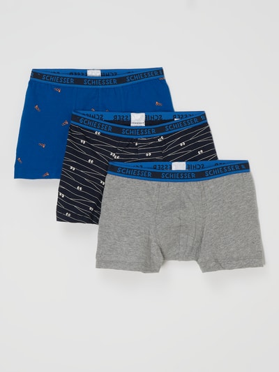 Schiesser Boxershort met stretch in set van 3 Marineblauw - 1