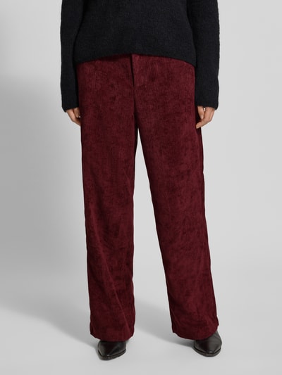 Soyaconcept Corduroy broek met steekzakken, model 'BINDI' Bordeaux - 4