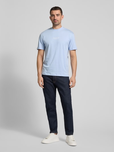 Tom Tailor Denim Relaxed Fit T-Shirt aus reiner Baumwolle Hellblau 1