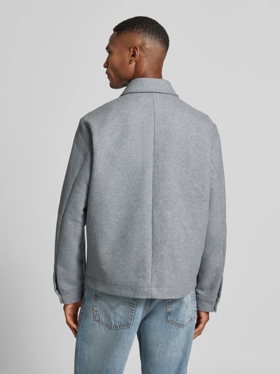 Jack & Jones Premium Overhemdjack met borstzakken, model 'RUSSEL' Lichtgrijs gemêleerd - 5