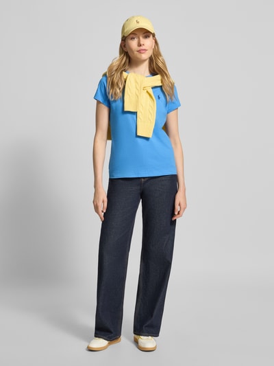 Polo Ralph Lauren T-shirt met labelstitching en ronde hals Blauw - 1