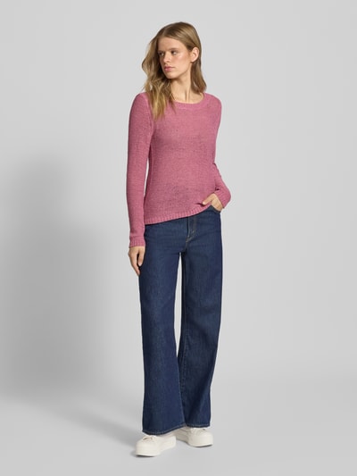 Only Regular Fit Strickpullover aus Grobstrick Modell 'GEENA' Altrosa 1
