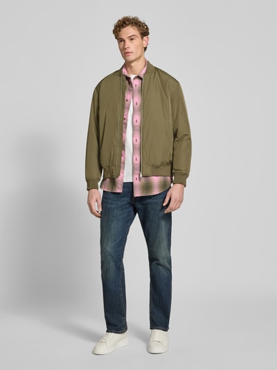 Selected Regular Fit Bomberjacke mit Baseball-Kragen Modell 'CHARLES' Oliv 1