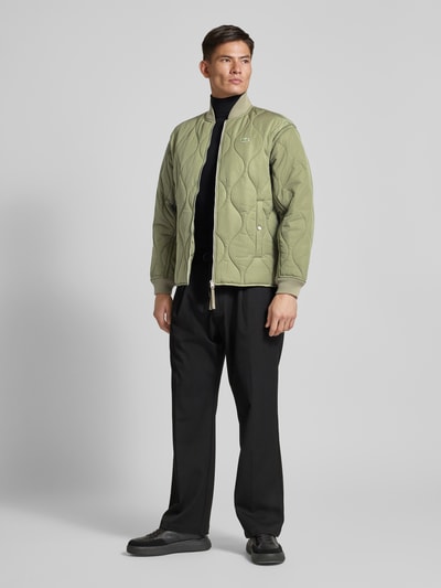 Lacoste Blouson mit Stehkragen Oliv 1