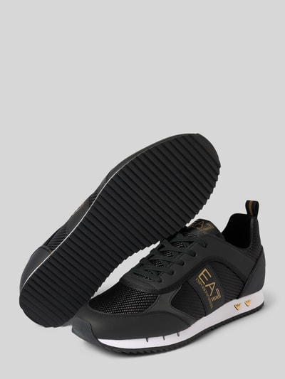 EA7 Emporio Armani Sneakers met labeldetails Zwart - 4